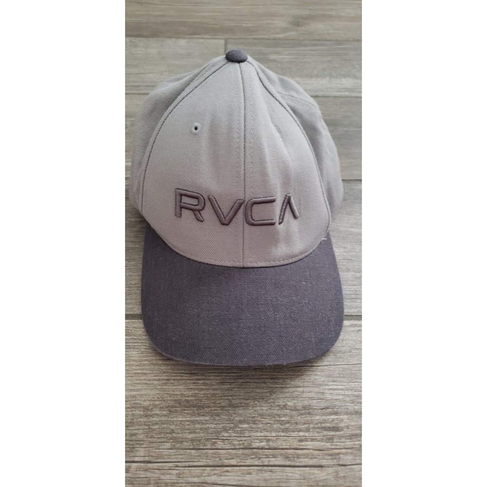 RVCA  Gray Twill Midfit Adjustable Snapback Hat Cap. Washed twice w/ faint stain - Picture 2 of 6